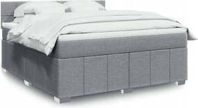 vidaXL Boxspring posteľ s matracom bledosivá 180x200 cm látka