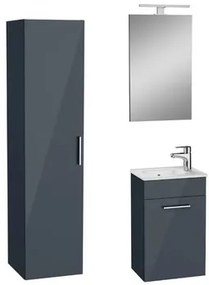 Vitra Mia kúpeľňová zostava s umývadlom vrátane umývadlovej batérie, vtoku a sifónu antracit KSETMIA40A