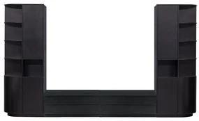 Čierna TV zostava z borovicového dreva 356x210 cm Finca – WOOOD