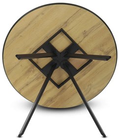 Autronic BONTEC Okrúhly jedálenský stôl 100x100cm, lamino, šedý dub, HT-R5010 GREY Farba: Šedá