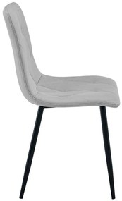 Set štyroch jedálenských stoličiek LIBRA svetlosivé / čierne nohy (4 ks)