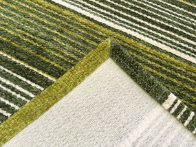 Oriental Weavers, Protišmykový ručne tkaný behúň Laos 140 / 999X, 120x160, zelená, chodba / predsieň