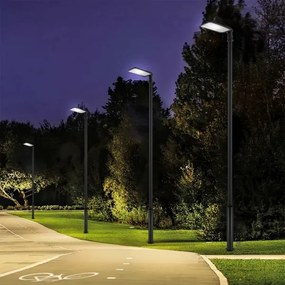 Brilagi-LED Vonkajšia lampa so stĺpom a káblom 5 m URBANLIGHT LED/200W/230V čierna IP65