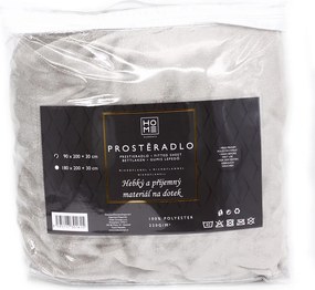 HOME ELEMENTS Plachta mikroflanel, 90 x 200 cm, sivá