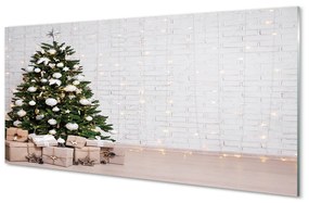 Obraz na akrylátovom skle Ozdoby na vianočný stromček darčeky 125x50 cm