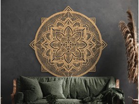 drevko Drevená mandala Vášeň Rozmer obrazu: 120 x 120 cm, Farba dekorácie: Čierna