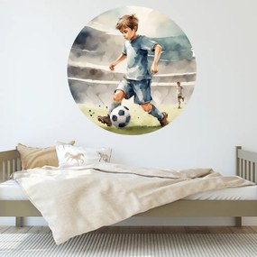 100x100cm Chlapec futbalista - textilná nálepka na stenu Veľkosť: 100 cm