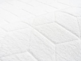 TZ Biely okrúhly koberec 3D Rabbit Rozmer: 120