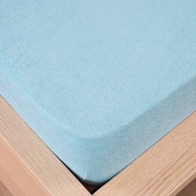 4Home froté prestieradlo svetlo modrá, 180 x 200 cm