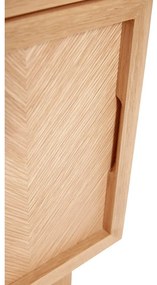 Nočný stolík z dubového dreva v prírodnej farbe Herringbone – Hübsch