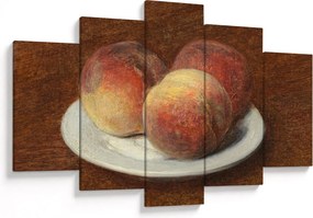 Obraz - Henri Fantin-Latour, Three Peaches on a Plate, reprodukcia (150x105 cm)
