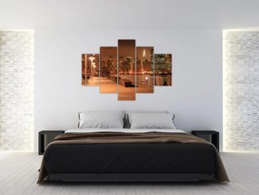 Obraz - Nočné mesto (150x105 cm)