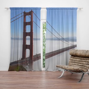 Sablio Záves Golden Gate v hmle: 2 ks 140x250 cm