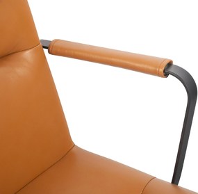 Kancelárska stolička Hilda pravá koža - hnedá