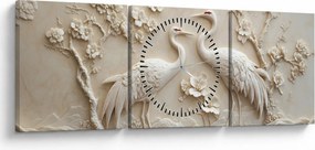 Obraz - Čínsky vzor (s hodinami) (90x30 cm)