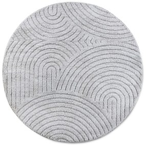 Svetlosivý okrúhly koberec ø 200 cm Panglao New York Light Grey – Elle Decoration