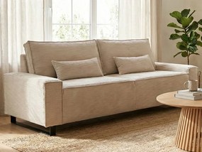 Trojmiestna pohovka Cassino, krémová štrukturovaná látka