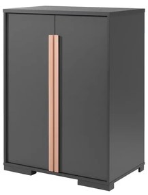 Tmavosivá detská skrinka pod vyvýšenú posteľ Vipack London