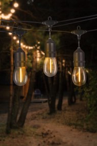 Světelný LED řetěz MODERN s 15 žárovkami teplý bílý