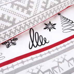 VIANOČNÉ FLANELOVÉ OBLIEČKY FLANELOVE 180X200 CM, 2KS 70X80 CM VZOROVANÉ