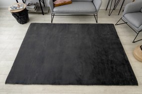 Koberec BUNNY antracit, imitácia králičej kožušiny Veľkosť: 60x100 cm