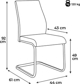 Jedálenská stolička krémová DCL-D1277 CRM
