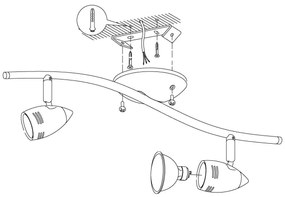 Eglo 92642 - LED Bodové svietidlo MAGNUM 2xGU10/3W/230V