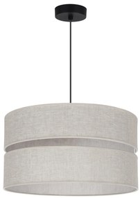 Závesné svietidlo Len, 1x svetlobéžové textilné tienidlo, (fi 40 cm), b