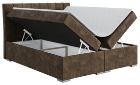 Kontinentálna posteľ 140 cm Driny (karamelová) (s matracom a úl. priestorom). Vlastná spoľahlivá doprava až k Vám domov. 1043358