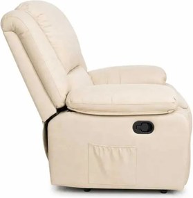 LuxuryForm DESIGN Televízne kreslo VELORA s polohovaním - béžové