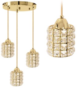 Toolight Toolight, Stropné svietidlo Crystal Gold APP726-3CRP, zlatá, OSW-08746
