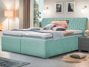 Posteľ Rita 180x200 cm, aqua modro-zelená látka