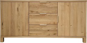 Široká komoda s 2 dvierkami a 3 zásuvkami, 180x50x90 cm