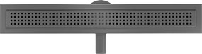 Mexen Flat 360° M08 sprchový žľab 70 cm, brúsený grafit, 1E25070-40
