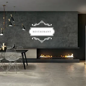 Sablio Samolepka na stenu: Restaurant - 60x53 cm