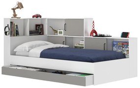 Detská posteľ s priestorom, nadstavcami Erwan - grey