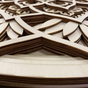 Vyrezávaná drevená 3D mandala na stenu | SENTOP PR0460