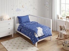 Svietiace bavlnené obliečky do postieľky MAGIC STARS modré Rozmer obliečky: 40 x 60 cm | 100 x 135 cm