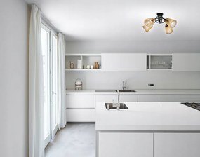 LED LOFT lampa kutčasta 4xe27 drevená kužeľ