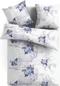 Obliečky Love 140x200 cm, kvetinový motív%