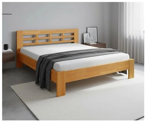 Dvojlôžková postel z masívu ANGELA 180x200 cm orech svetlý