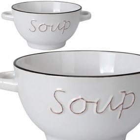 Kameninová miska na polievku Soup 650 ml krémová