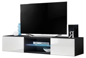 TV stolík/skrinka Ferryhill 25 ZW FY 33 (čierna matná + biely lesk). Akcia -21%. Vlastná spoľahlivá doprava až k Vám domov. 764931