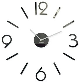 Dizajnové nástenné hodiny v čiernej farbe