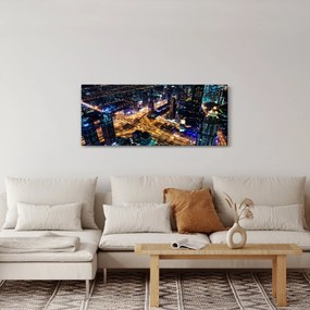 Obraz nočného mesta (120x50 cm)