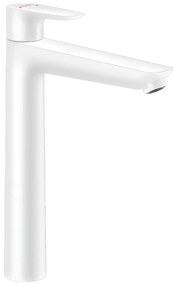 Hansgrohe Talis E, vysoká umývadlová batéria 240 s odtokovou súpravou s tiahlom, biela matná, HAN-71716700