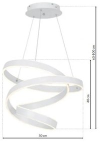 Závesné LED svietidlo Andromeda, 1x LED 100w, 4000k, w