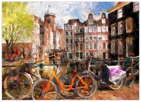 Obraz - Amsterdam, maľba (70x50 cm)