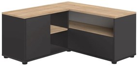 TV stolík v dekore duba v čierno-prírodnej farbe 90x45 cm Angle – TemaHome