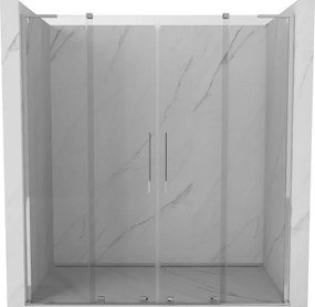 Mexen Velar L Duo, posuvné sprchové dvere do otvoru 180 cm, 8mm číre sklo, chrómová, 871-180-003-02-01